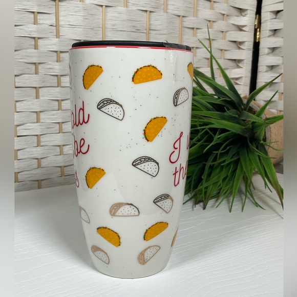 NWT- Sheffield Home Taco Themed Coffee|Tea Mug w/Lid - Picture 2 of 5